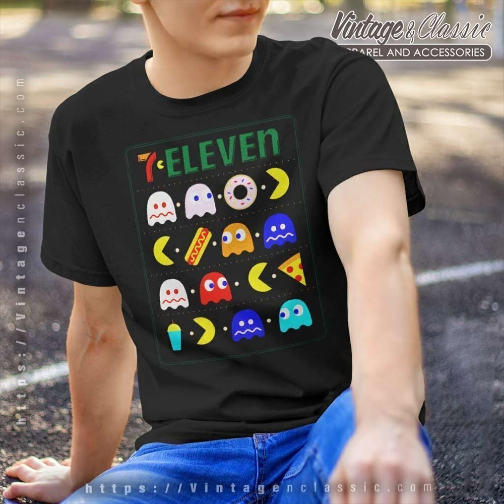 7 Eleven Pac Man Arcade Gamer Retro Graphic Gift Unisex T-Shirt